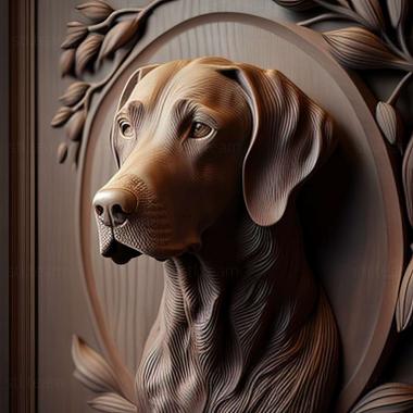 3D model Weimaraner dog (STL)